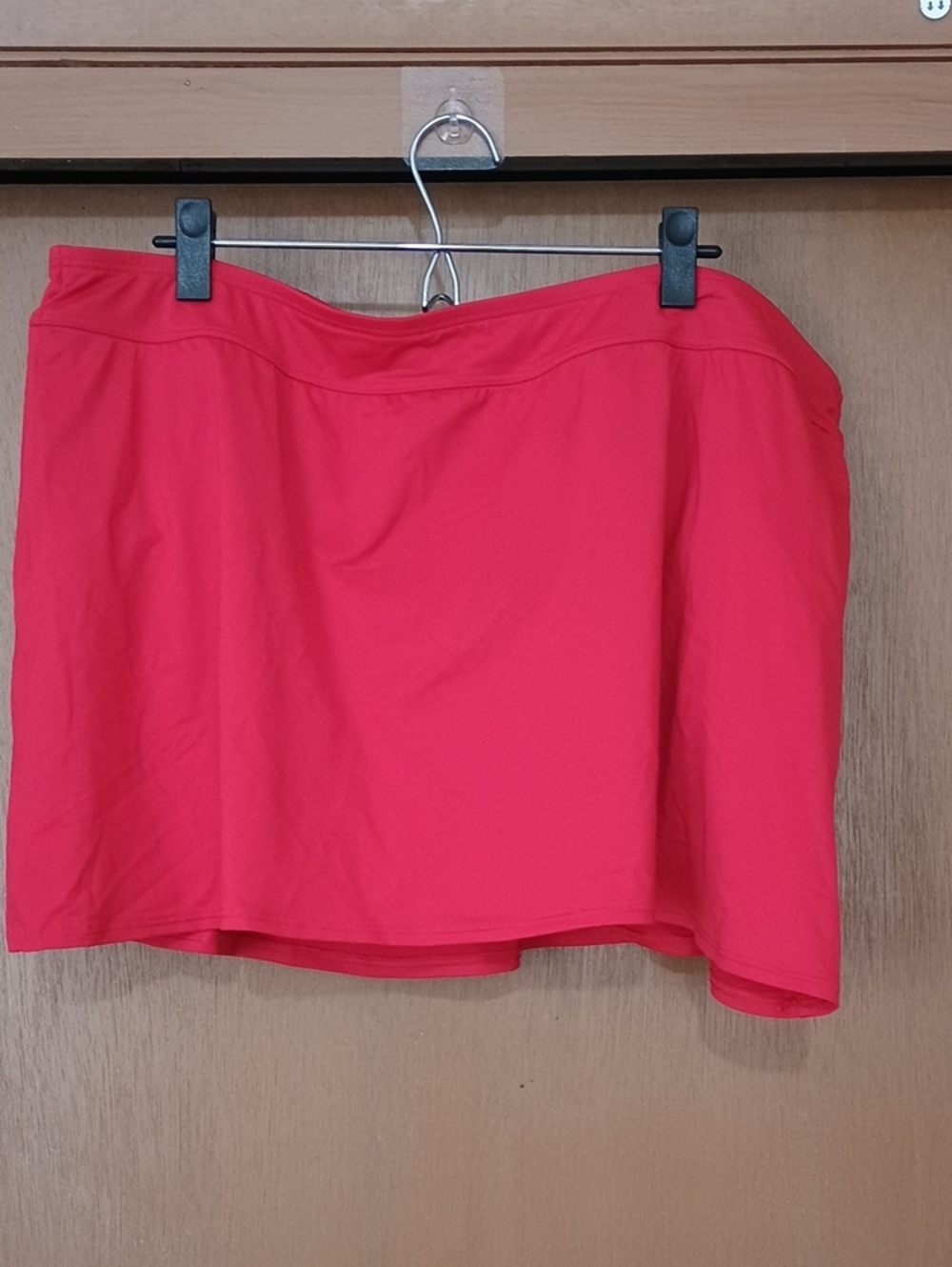 Lands' End Bright Red Skirted Swim Bottom